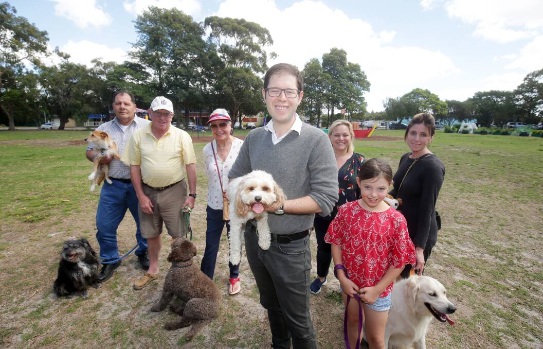 In support: Bayside Councillor Ed McDougall has proposed a off-leash dog area for Lance Studdert Reserve. Picture Chris Lane