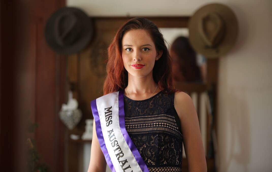 Making her mark: Miss Australia International finalist Brielle Streater is also a photographer and anti-bullying campaigner. Picture: John Veage