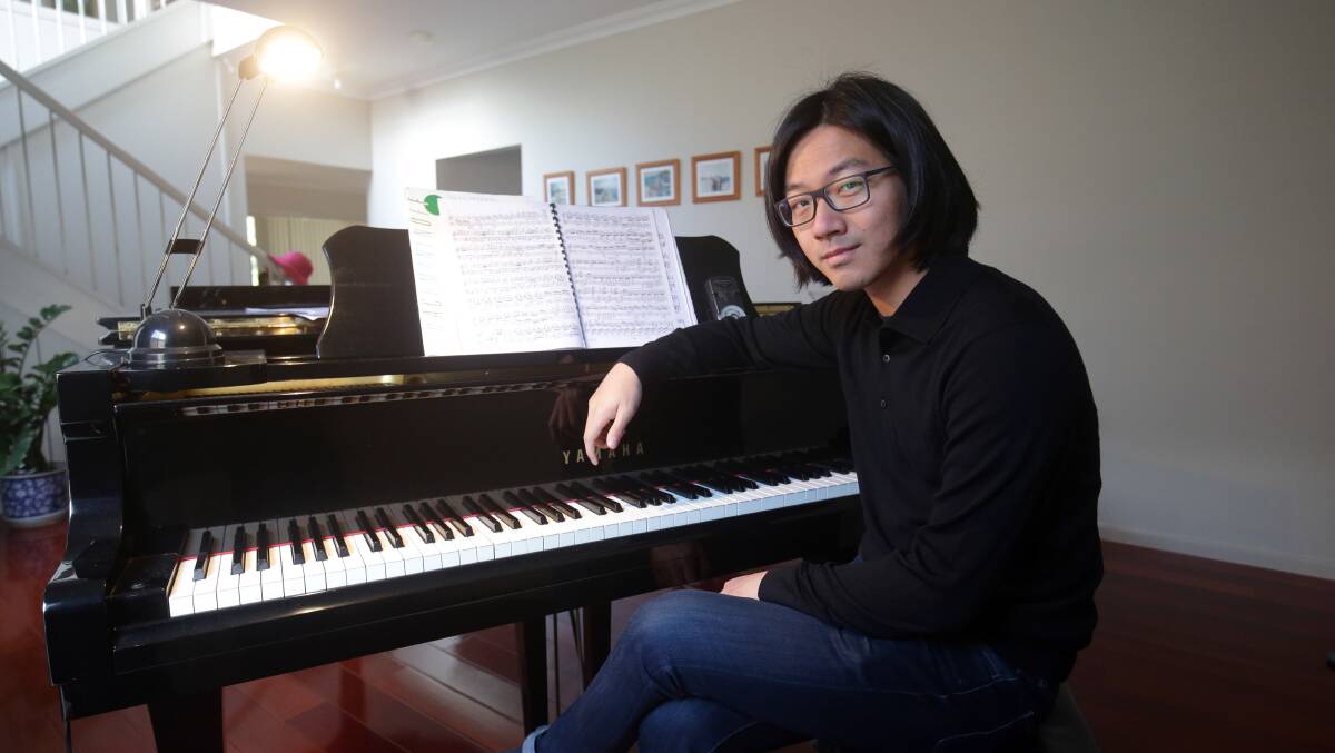 Concerted effort: Jannali pianist Hank Xiang is representing NSW in the Australian National Piano Awards competition. Picture: Chris Lane