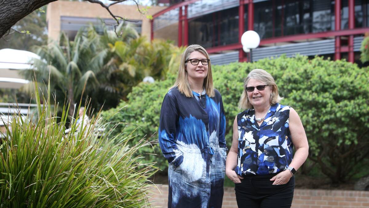 INTEGRITY: Professor Cath Ellis and Dr Ann Rogerson speaking at the launch of the University of Wollongong's new Office of Academic Integrity. Picture: Sylvia Liber