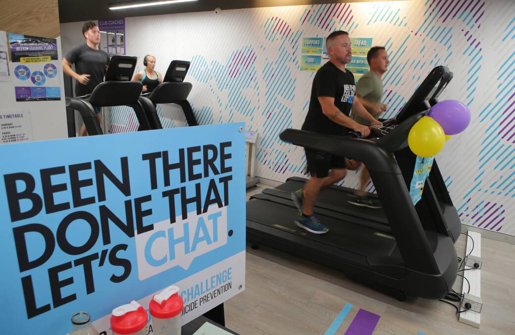 The "Tread As One" fundraiser for RUOK? held at Anytime Fitness Cronulla. Pictures: John Veage