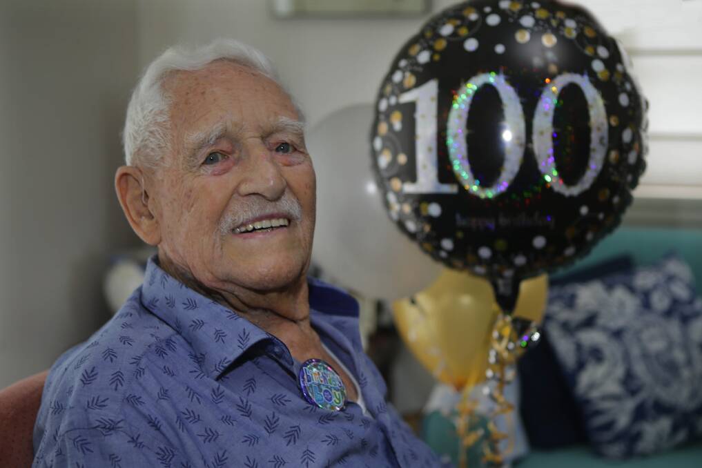 Former Qantas chef and WWII veteran Dan Long celebrated his 100th birthday on January 16. Picture: John Veage