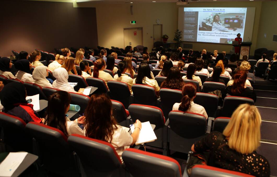 Considering a career: More than 100 students from seven high schools took part in the workshop, which was organised by the Medical Staff Council. Picture: John Veage