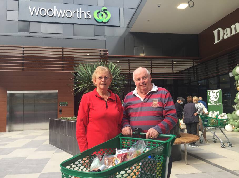 Treina and Russ Collins were taken with the size and spaciousness of both Woolworths and Dan Murphy's.