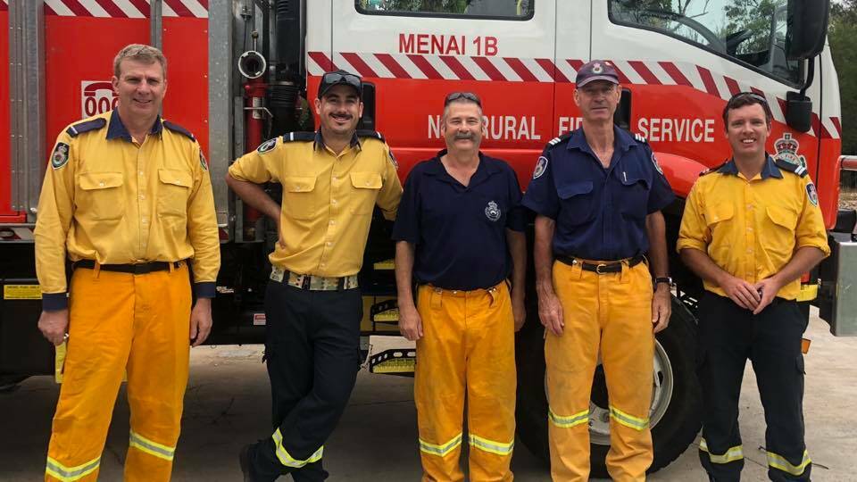 Menai Rural Fire Service volunteers - one of the shire brigades which have fought bushfires in many parts of NSW over the last two months. Picture: Facebook 