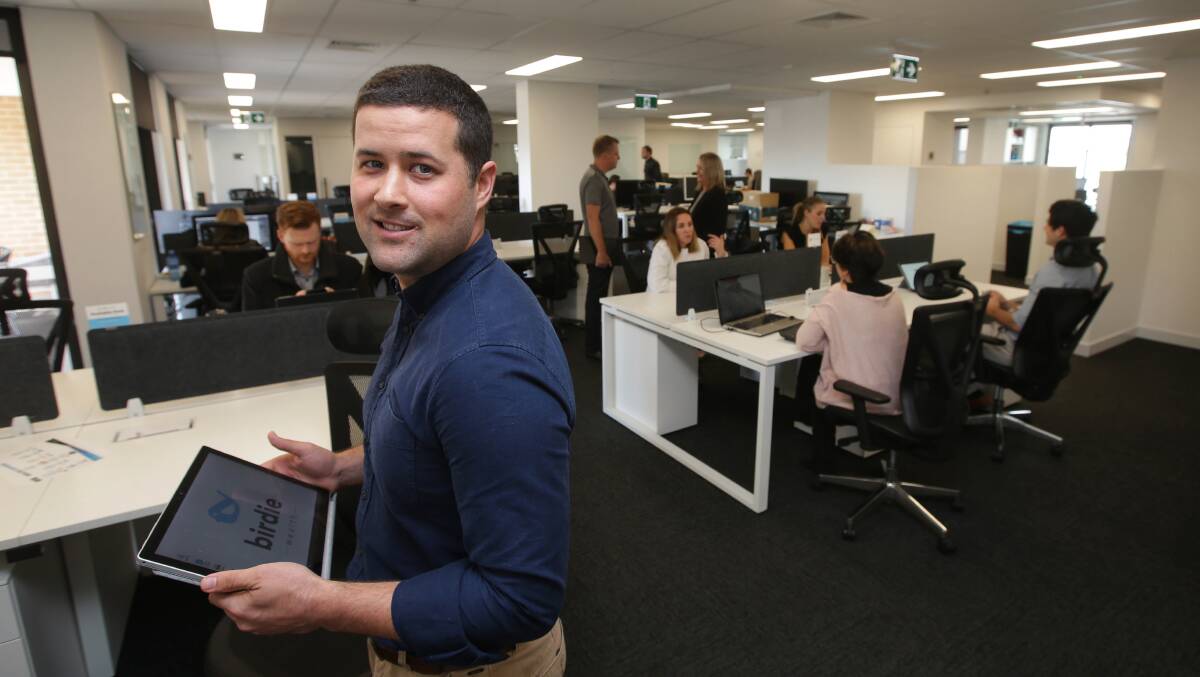 Flexibility: Nathan Smith, who moved to shared office space in January, 2017, says it enabled him to grow his business quicker than expected. Picture: John Veage