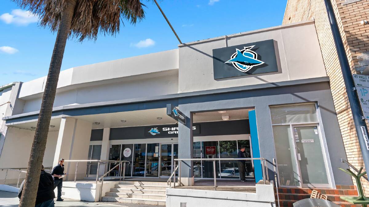 Artist's impression of the building with Sharks signage. Picture supplied.
