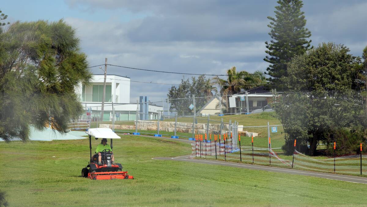 The union says lawn mowing, such as that pictured at Don Lucas Reserve, Wanda, is one of the types of work being contracted out. Picture by Chris Lane