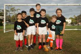 Children who have signed up for the Sans Souci program - Nicholas Charalambous (left), Julian Sammut, Andrew Charalambous, Luca Sammut, Leonardo Rodrigues and the youngest girl is Claira Hansen and Eva Hansen. Picture by Chris Lane
