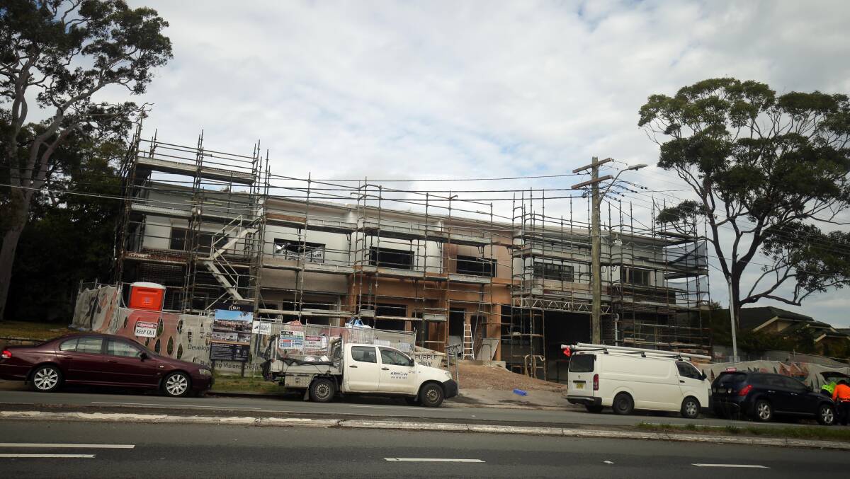New townhouses under construction at Woolooware in 2021. Picture: Chris Lane