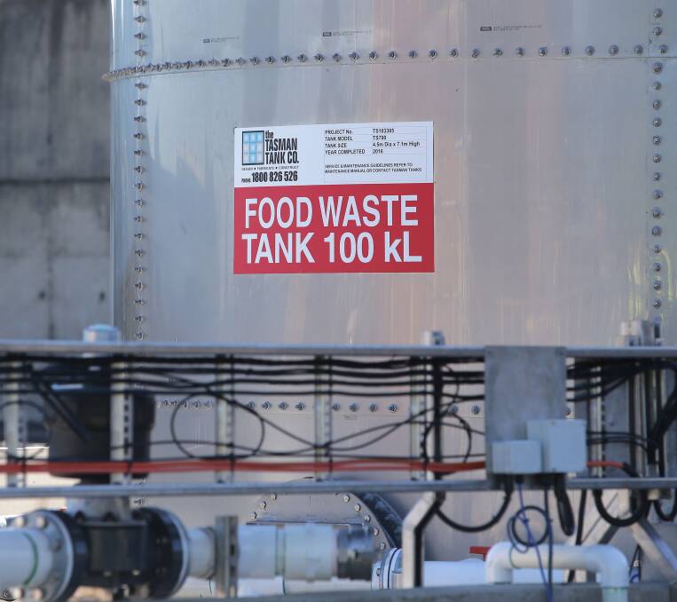 Power production:  Pupled fruit and vegetable waste is pumped from tankers into the holding tank. Picture: John Veage