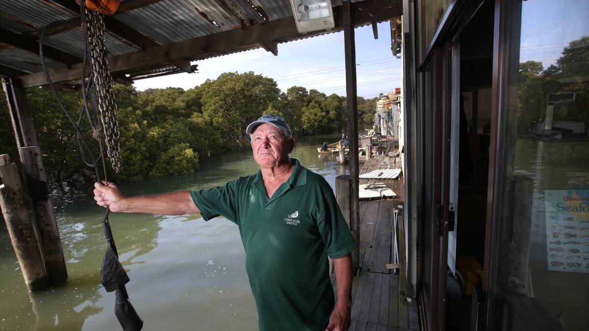 "It's pretty grim," says Woolooware Bay oyster farmer John Hedison. Picture: John Veage

