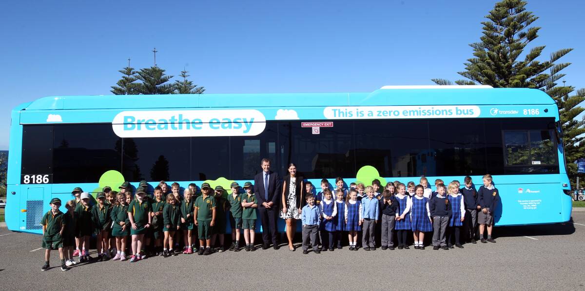 Pupils from Cronulla Public School and Oyster Bay Public School with MPsMark Speakman and Eleni Petinos at the launch. Picture: Chris Lane