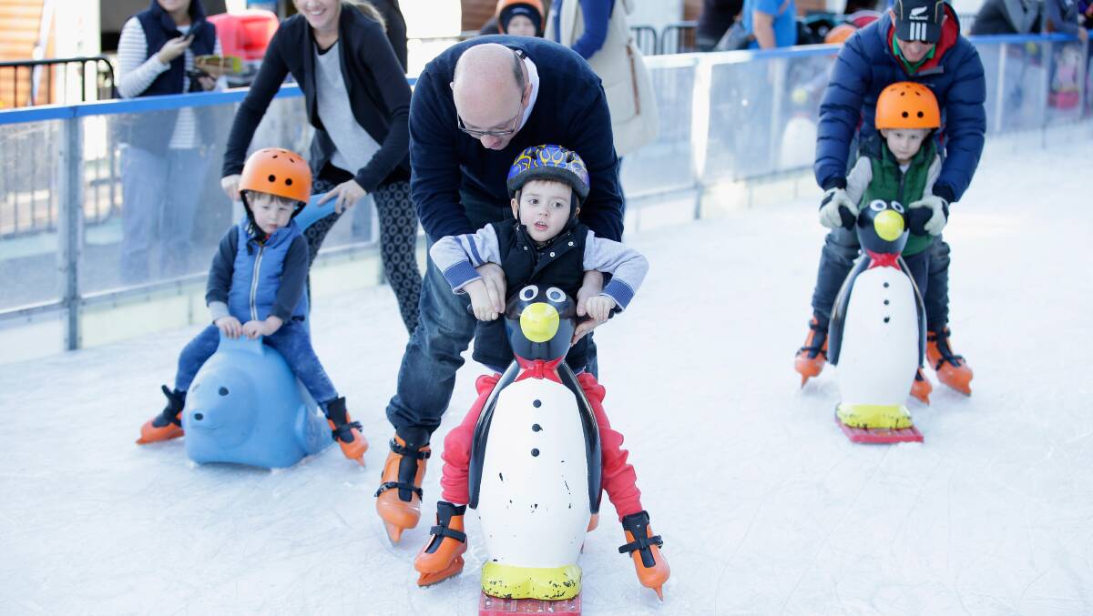 The council will call for expressions of interest from operators to provide a pop-up ice skating rink in the Cronulla mall. Picture: Darrian Traynor