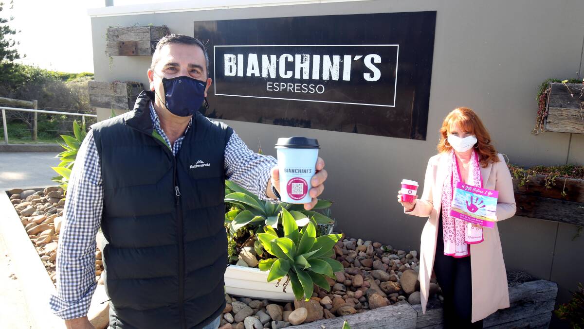 "No brainer": Bianchini's owner Carmelo Pesce, who was quick to say 'yes', with Leah Barthel. Picture: Chris Lane