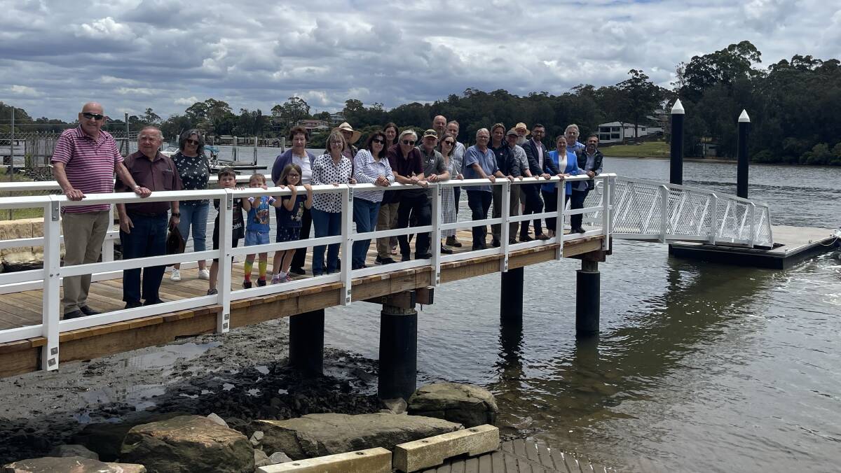 Dignitaries and residents welcome completion of the Sandy Point boat ramp upgrade