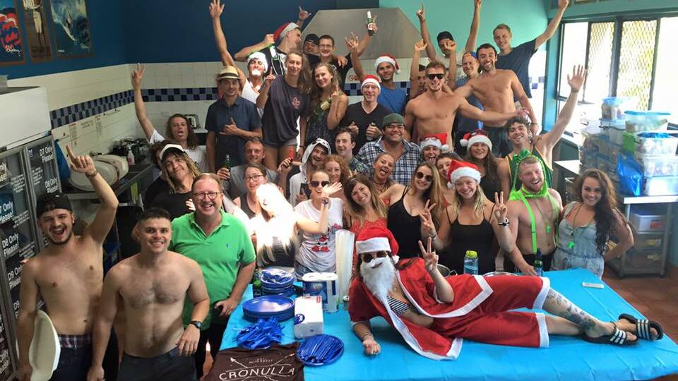 Shire loss: Christmas Day at the Cronulla hostel.