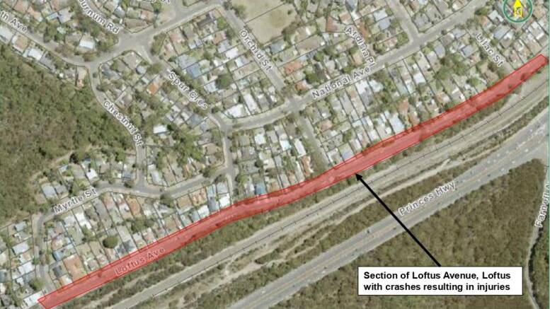 The section of Loftus Avenue where the works were to be carried out. Picture: Sutherland Shire Council