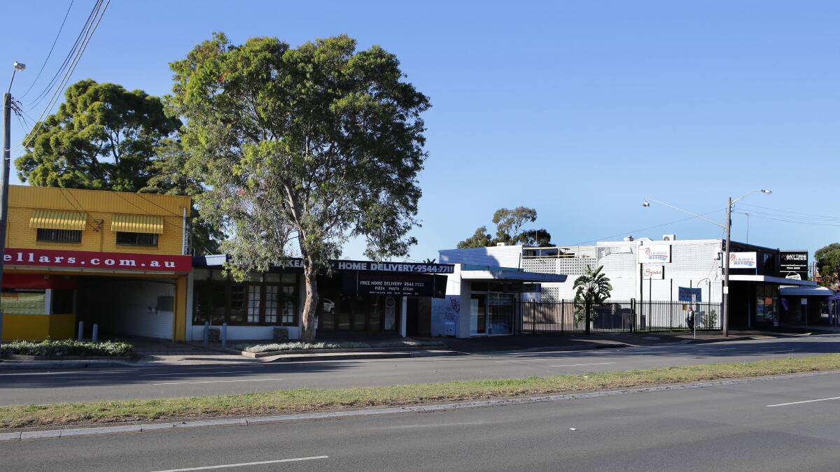 Present view: The Sylvania Heights development site adjoins, but does not include, the yellow-coloured Chambers Cellars liquor store. Picture: John Veage