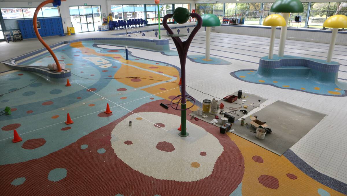 The indoor pool, including the water play area at Sutherland Leisure Centre underwent repairs during the total shutdown earlier this year. Picture: John Veage