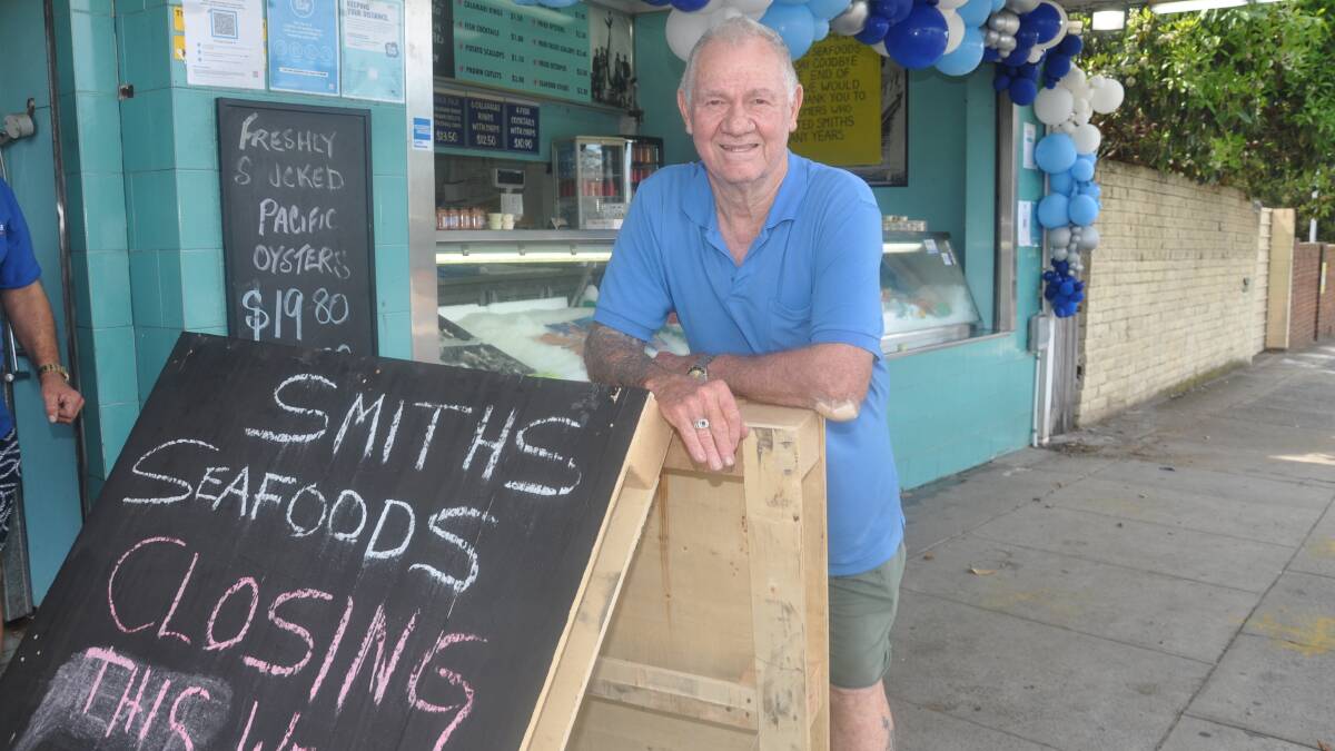 End of an era: Craig Smith at Smith's Seafoods, on Princes Highway, Blakehurst.