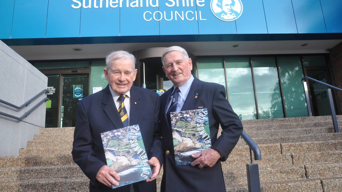 Don (left) and Len Carter after their service was acknowledged by Sutherland Shire Council in December 2020.