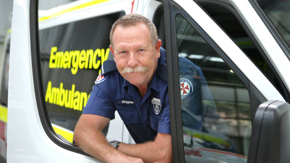 Compassionate: Wayne Bull signs off after 36 years as an ambulance officer. Picture: John Veage