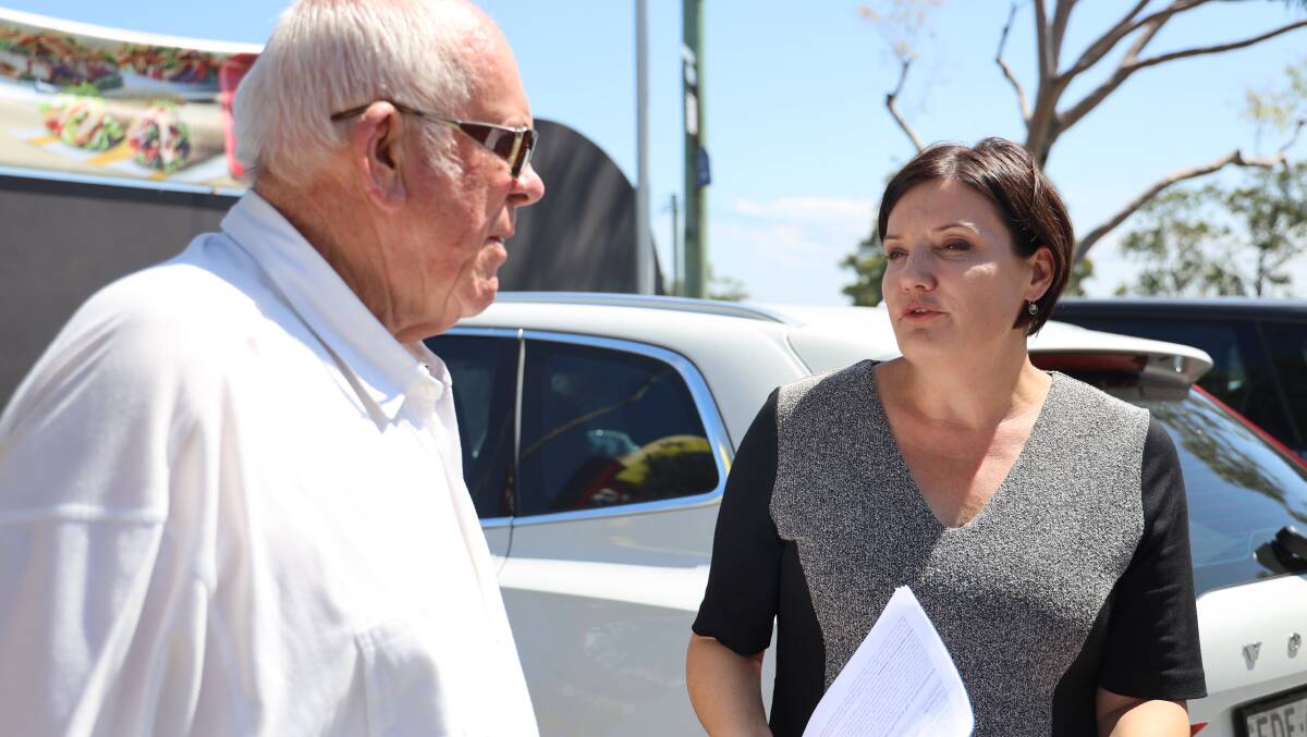 Barry Hayston and Jodi McKay discuss Heathcote Road. Picture: supplied