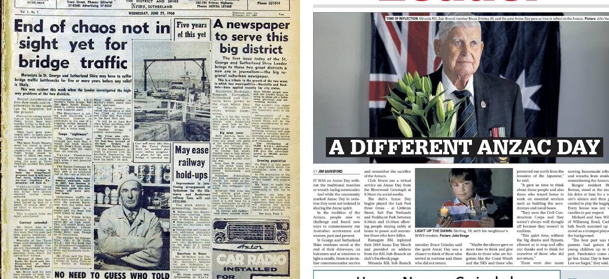 Two special front pages - the first edition on June 29, 1960 and a very memorable edition on April 29, 2020, during coronavirus. 