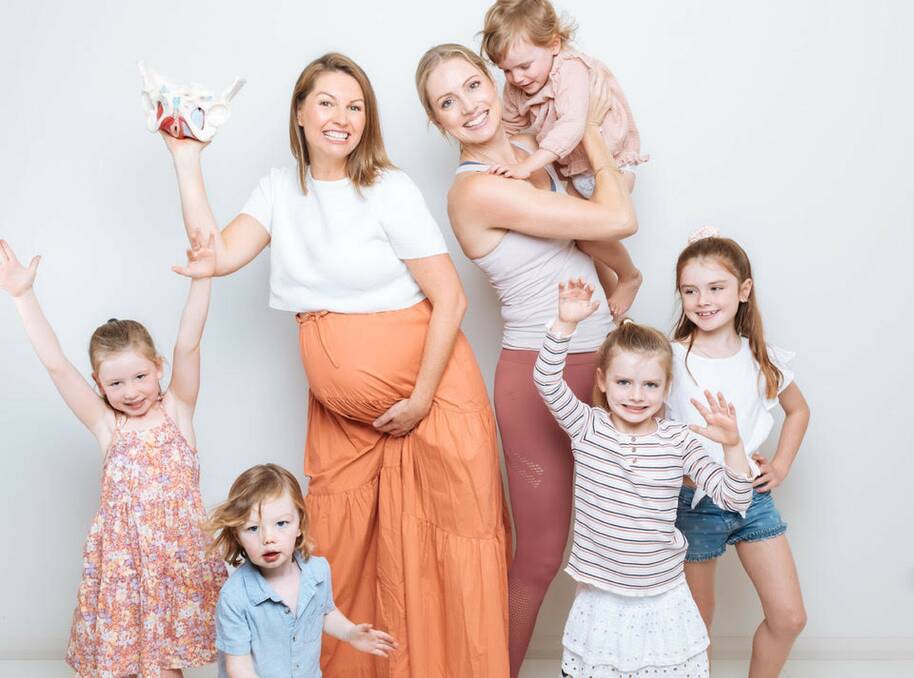 Award finalist: Lyz Evans (left) and Kimberley Smith are balancing business and motherhood. Picture: supplied 