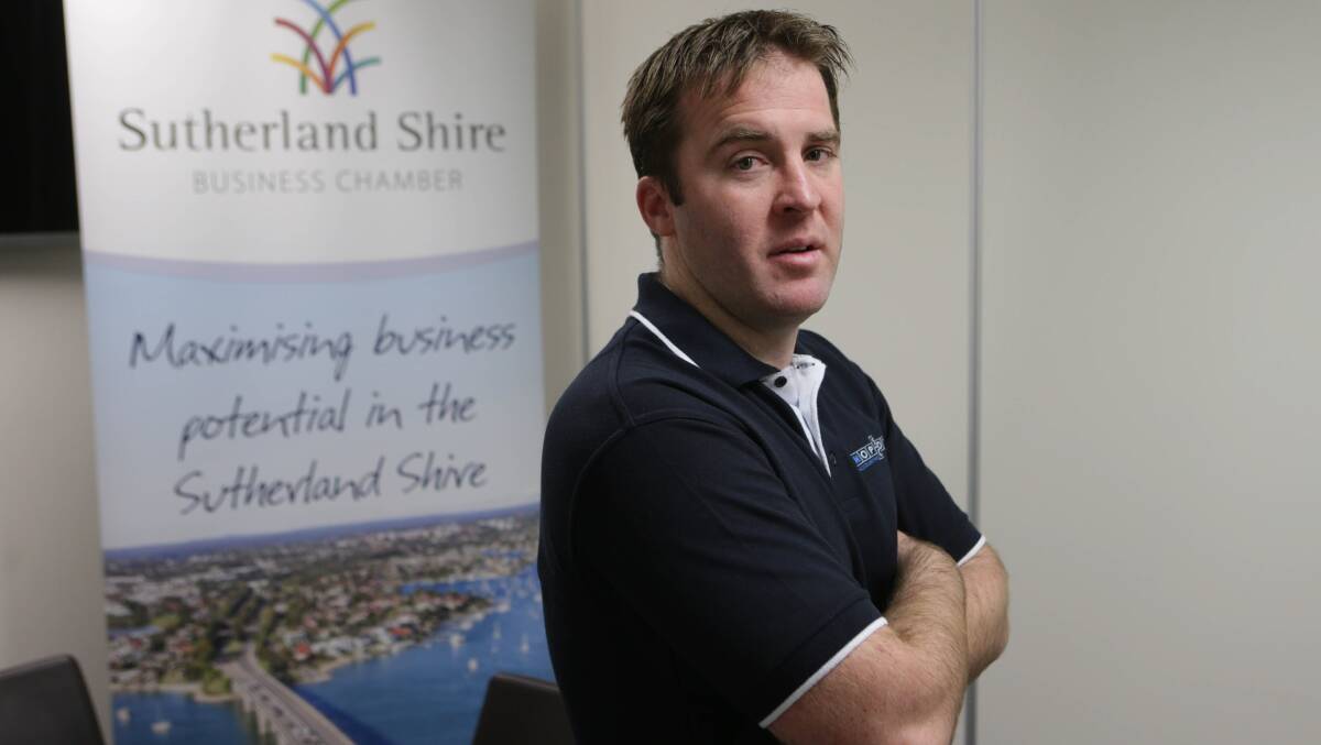 Sutherland Shire Business Chamber treasurer Brendan Lucas. Picture: John Veage