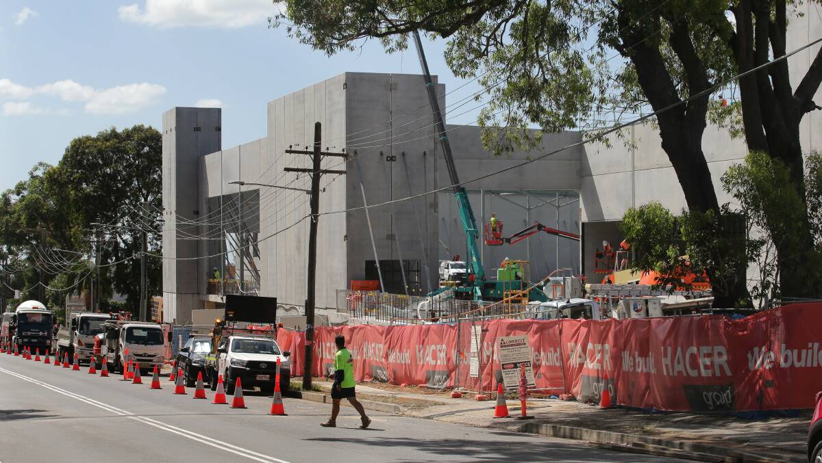 The Woolworths Kirrawee shopping centre takes shape. Picture: John Veage