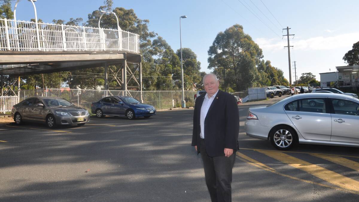Lee Evans announced the car park decision at Heathcote station on October 28.