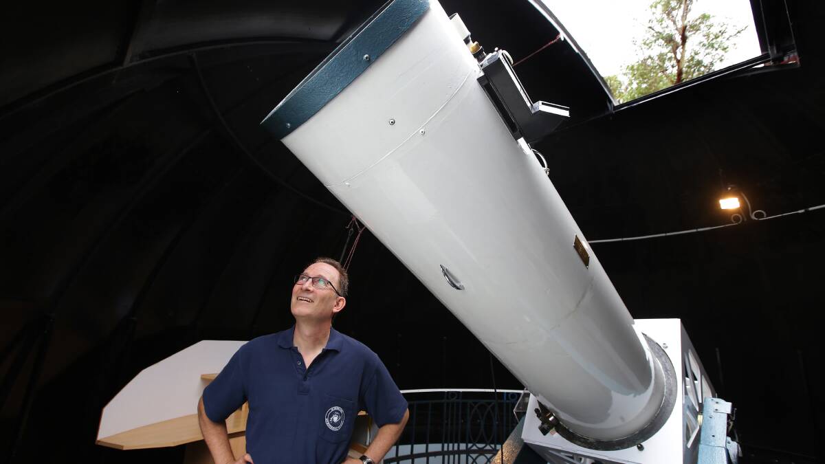 Society president Craig Goulden says, "There are just over 50 amateur astronomical societies in Australia who would love to have the facilities we have". Picture: John Veage
