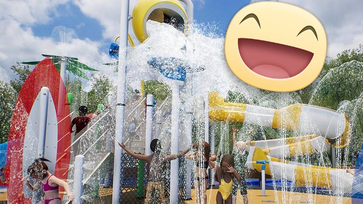 Ready for summer: A water fun park similar to the facility that will operate at Sutherland Leisure Centre from September to April each year, with extra days outside that period during exceptionally warm weather. Picture: supplied
