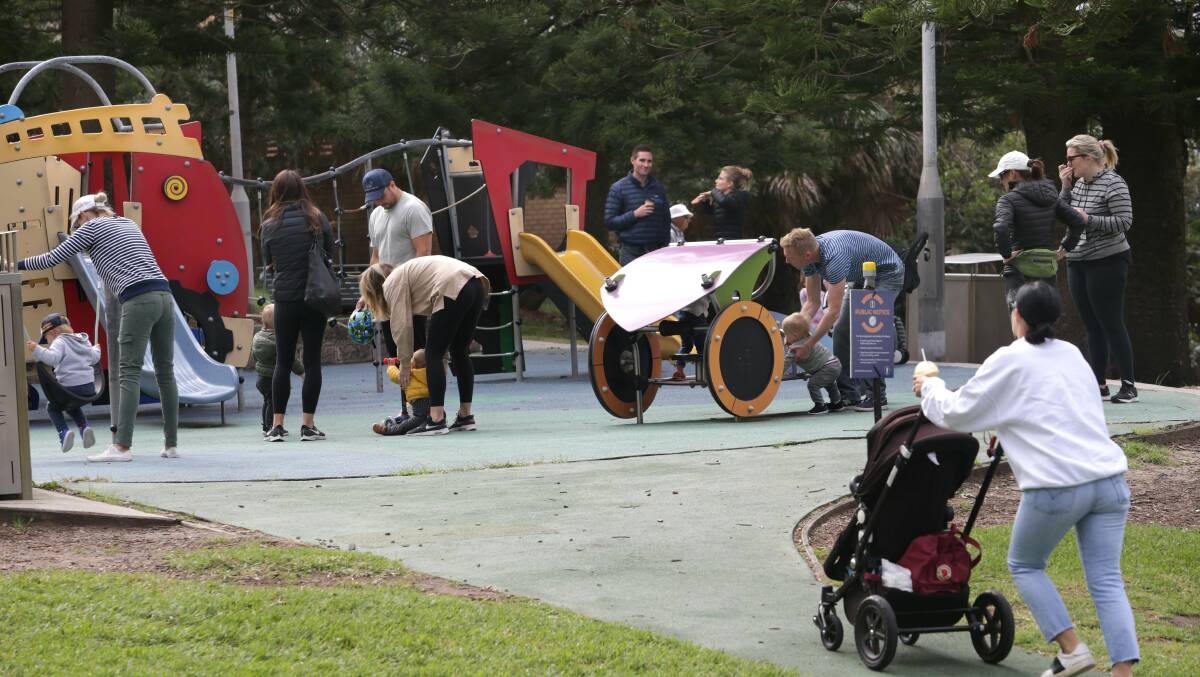 The playground in Cronulla Park after the easing of restrictions. Picture: john Veage