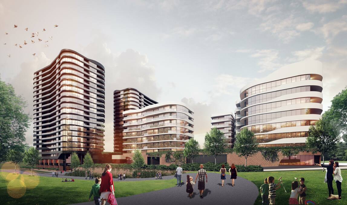Under attack: Artist's impression of stage three of East Quarter, which is portrayed in a green setting because it faces Kempt Field. Picture: DA
