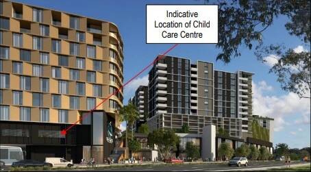 The childcare centre will be located on level one of the new retail centre, overlooking Captain Cook Drive. Picture: DA