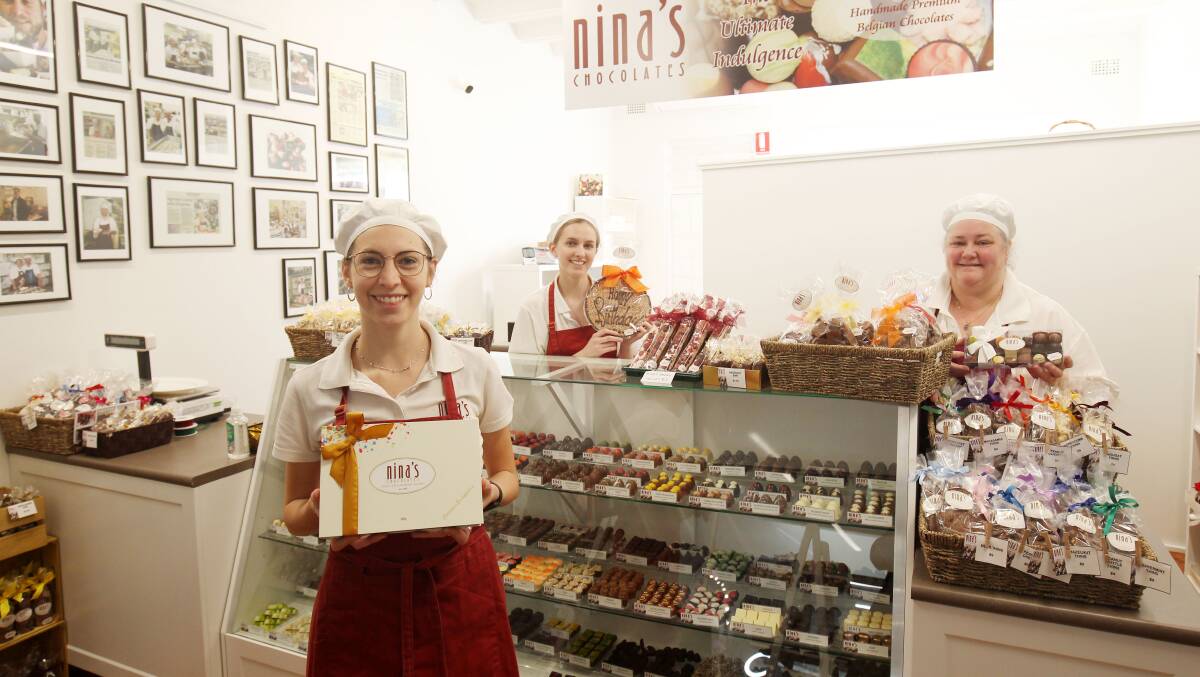 Lucia Balfre, Lauren Dennis and Michelle Corben at the new Nina's store at Engadine: . Picture: Chris Lane