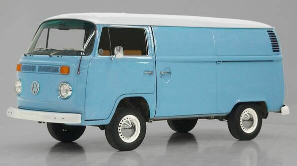 Image of a blue Kombi van issued by NSW Police.
