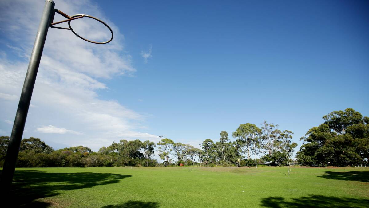 The council has endorsed a plan to take four of the six grass netball courts at Heathcote Oval for an off-leash dog park. Picture: Chris Lane