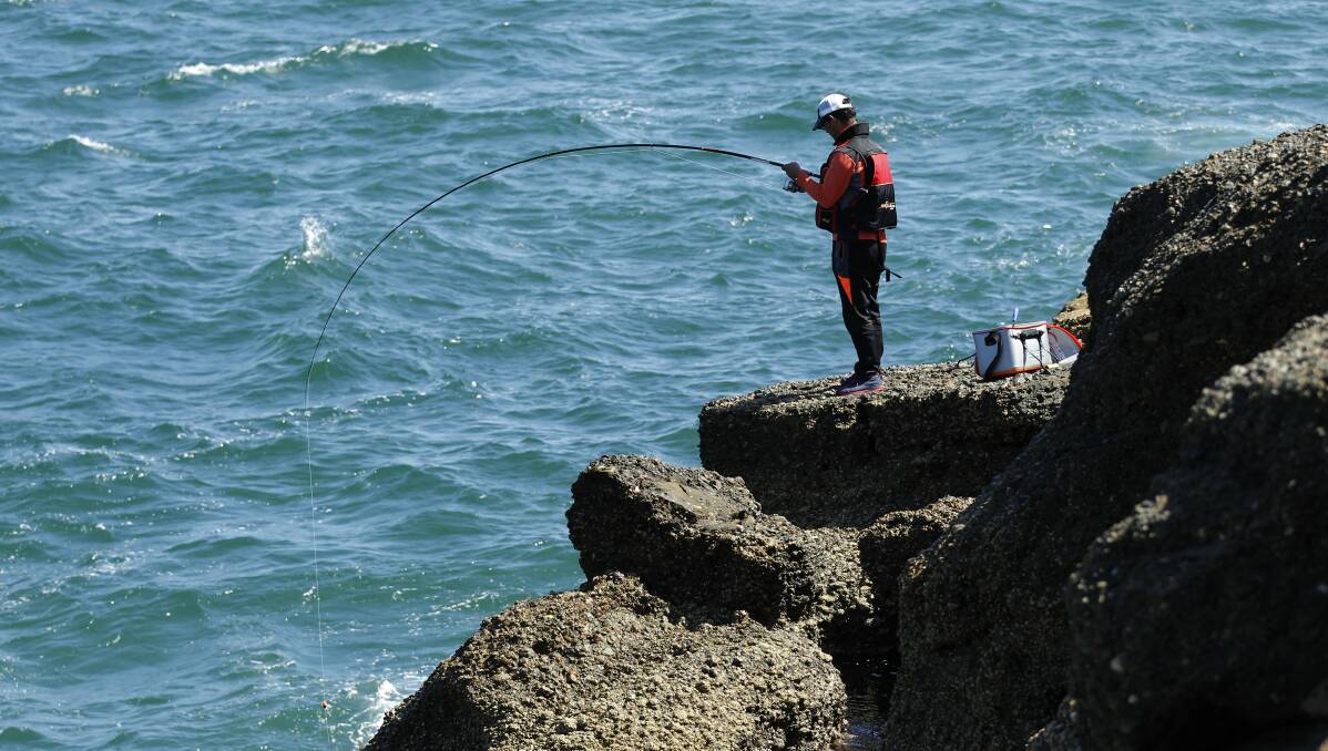 Sutherland Shire Council will consider making life jackets compulsory for rock fishers. Picture: Max Mason-Hubers