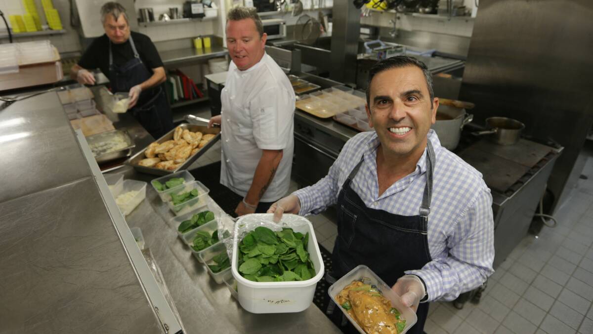 Executive chef Dale Armstrong and mayor Carmelo Pesce. Picture: John Veage