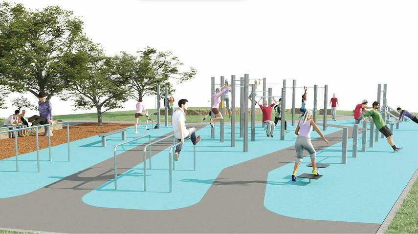 Artist's impression of the new fitness park. Picture: supplied
