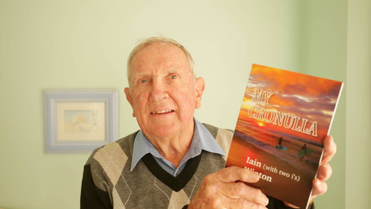 Iain Winton with his new book of poems, My Cronulla. Picture: Chris Lane