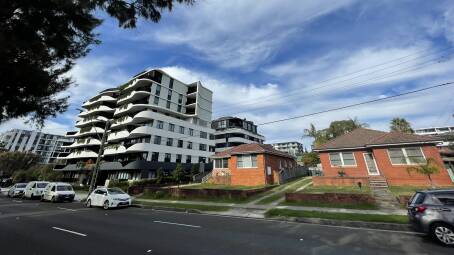 High-rise development on Kingsway, Miranda, which resulted from rezoning in 2015. Picture by Chris Lane
