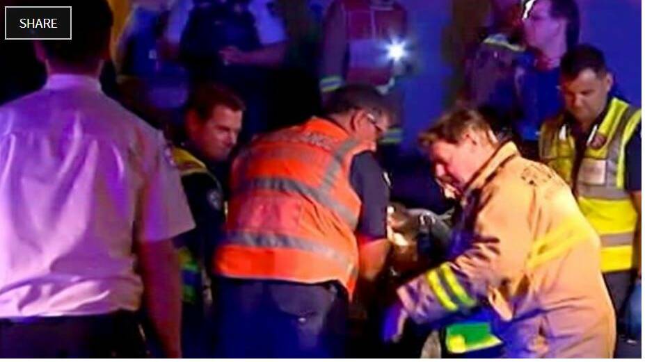 The 39-year-old suffered burns to about 70 per cent of his body and remains in a serious condition. Photo: Channel Seven