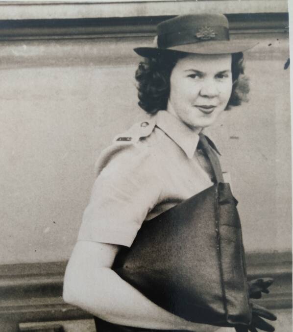 Edna Petfield, 96, of Sutherland, was a member of the Australian Women's Army Service (AWAS). Picture: supplied