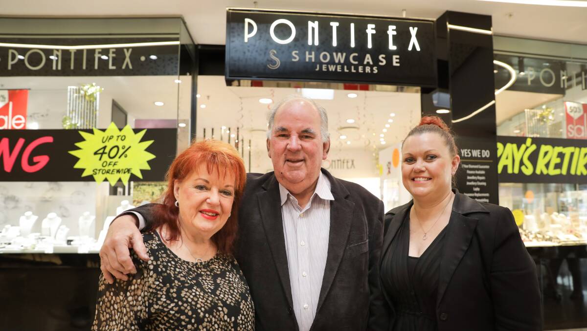 Ray and Evalyn Pontifex and daughter Rebecca have operated their store for 40 years. Picture by John Veage