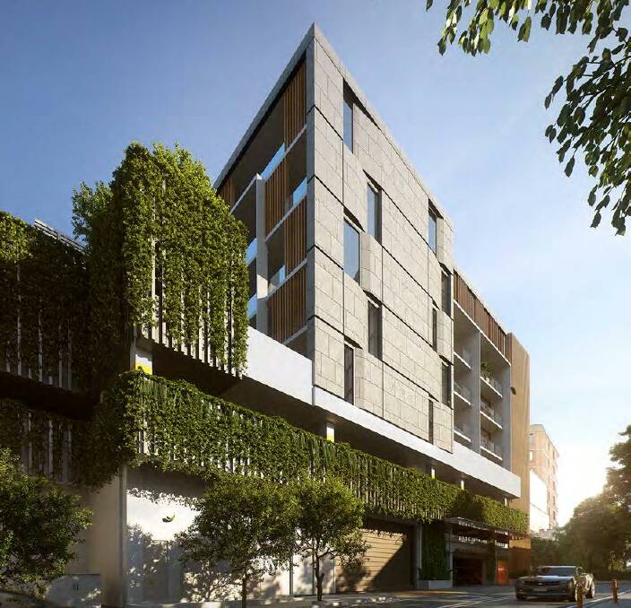 Apartment complex proposed for the car park above Aldi and behind Miranda RSL Club. Picture: DA